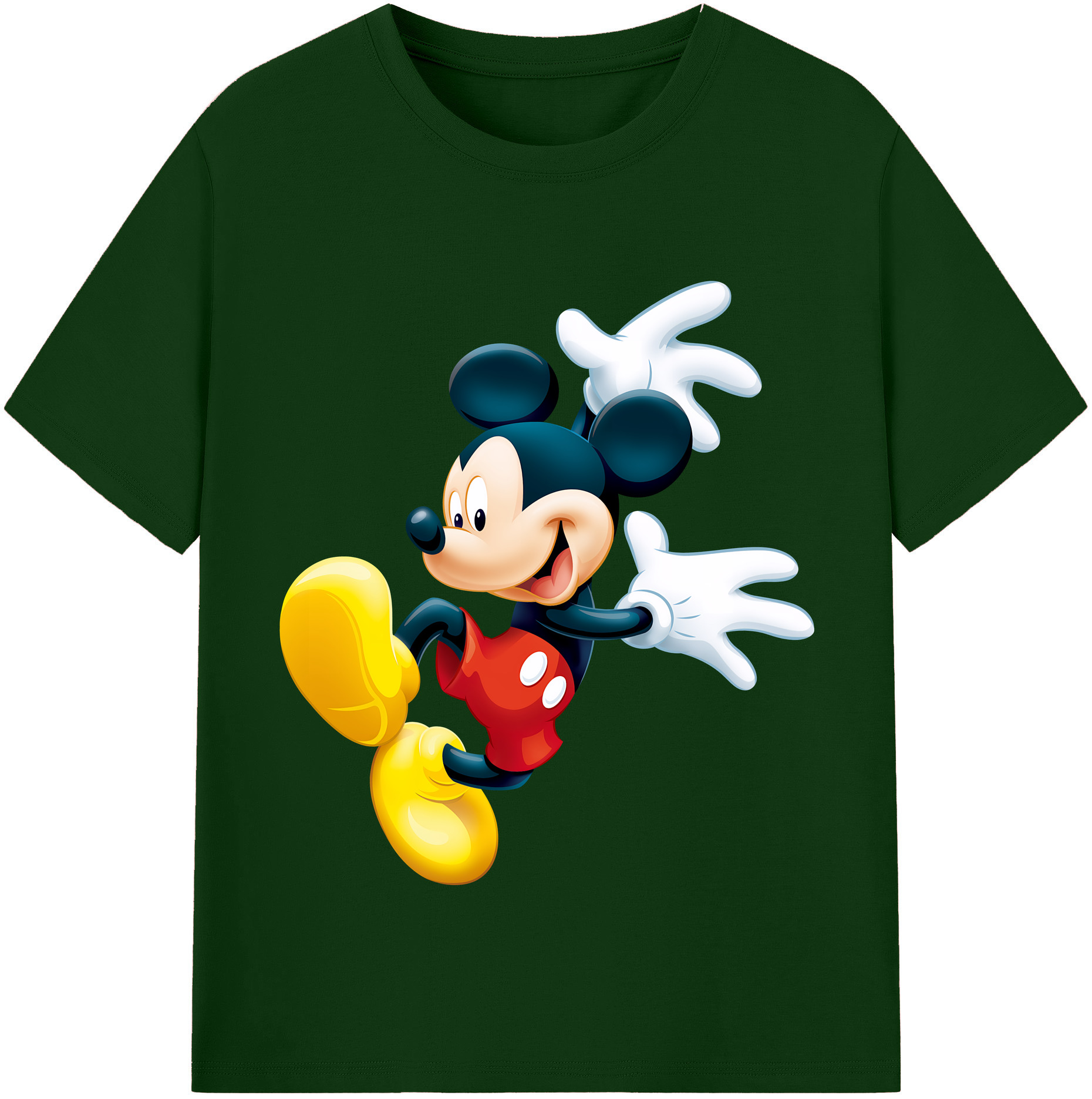 （画像用） ミッキーマウス Mickey Mouse 綿100％半袖Tシャツ（フロントプリント）